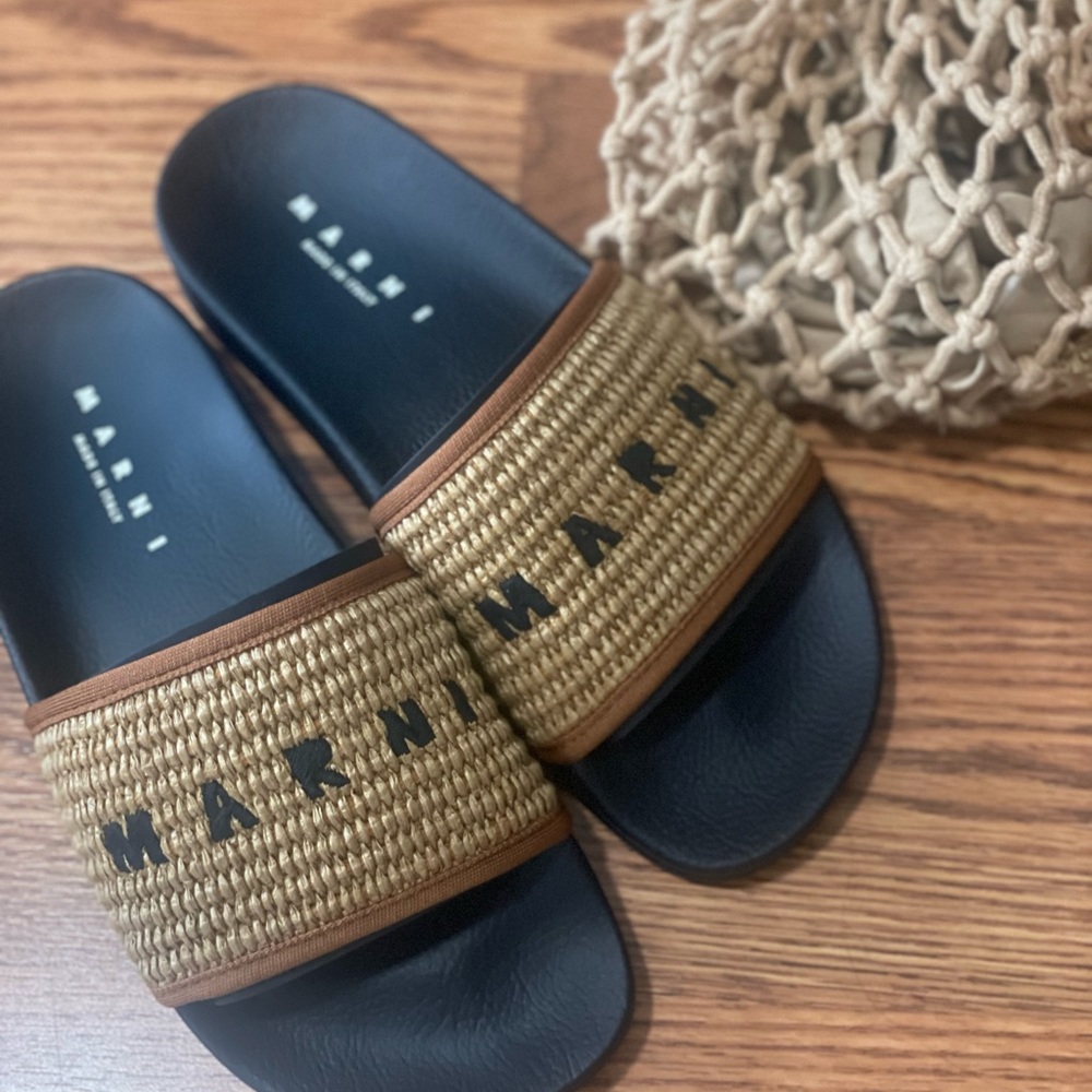 Authentic Brand NEW Marni wooven sandals.